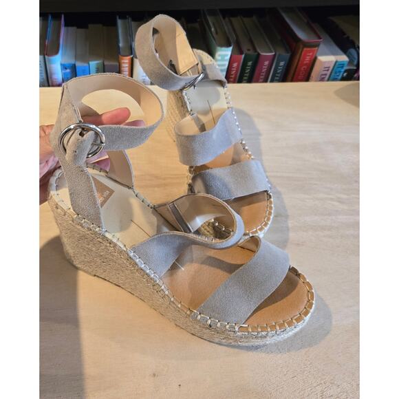 Dolce Vita Shae sz 10 M wedge espadrille tan/gray - Picture 1 of 8